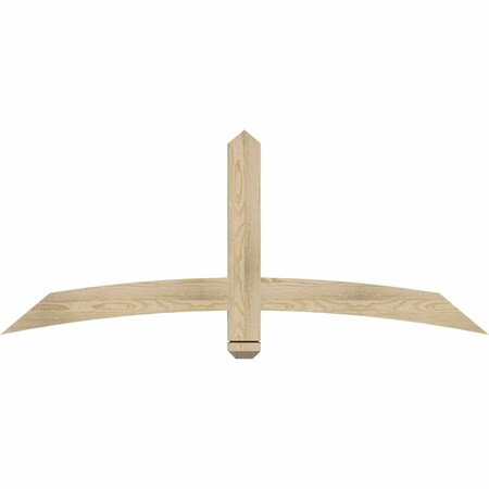 Ekena Millwork Bellingham Rough Sawn Timber Gable Bracket, Douglas Fir, 60"W x 25"H x 2"D x 4"F, 10/12 Pitch GBW060X25X0204BEL00RDF